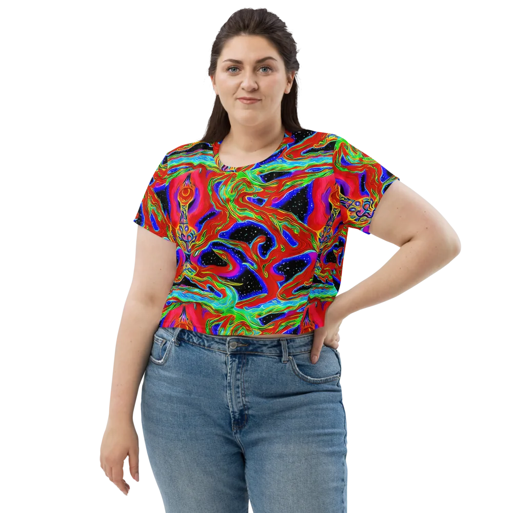 Galactic Torrent on Crop Tee — Front