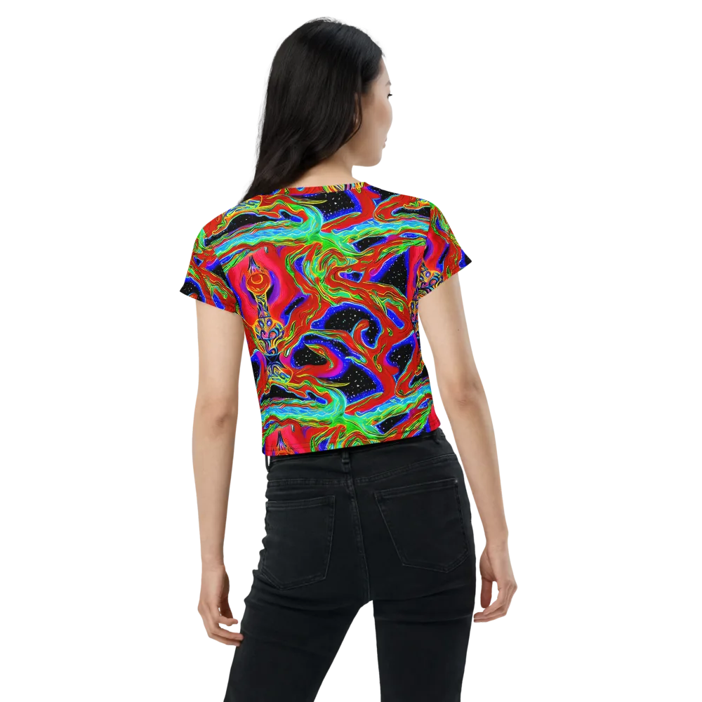 Galactic Torrent on Crop Tee — Back