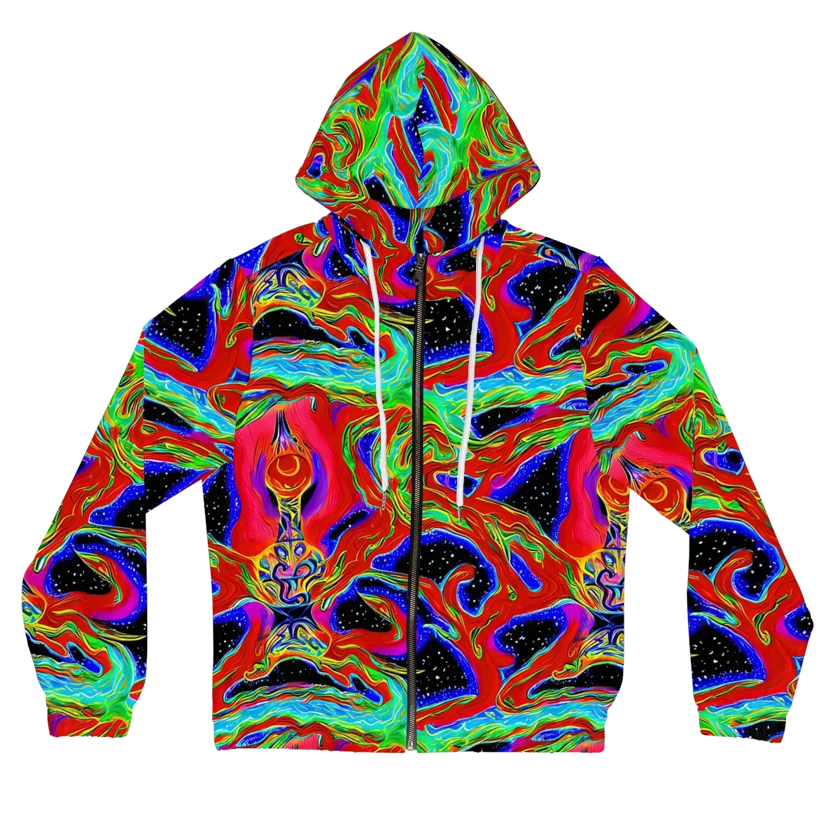 Galactic Torrent on Women's Full-Zip Hoodie — Front