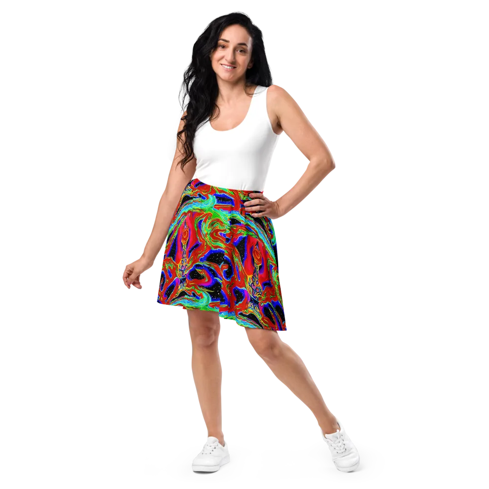 Galactic Torrent on Skater Skirt — Front