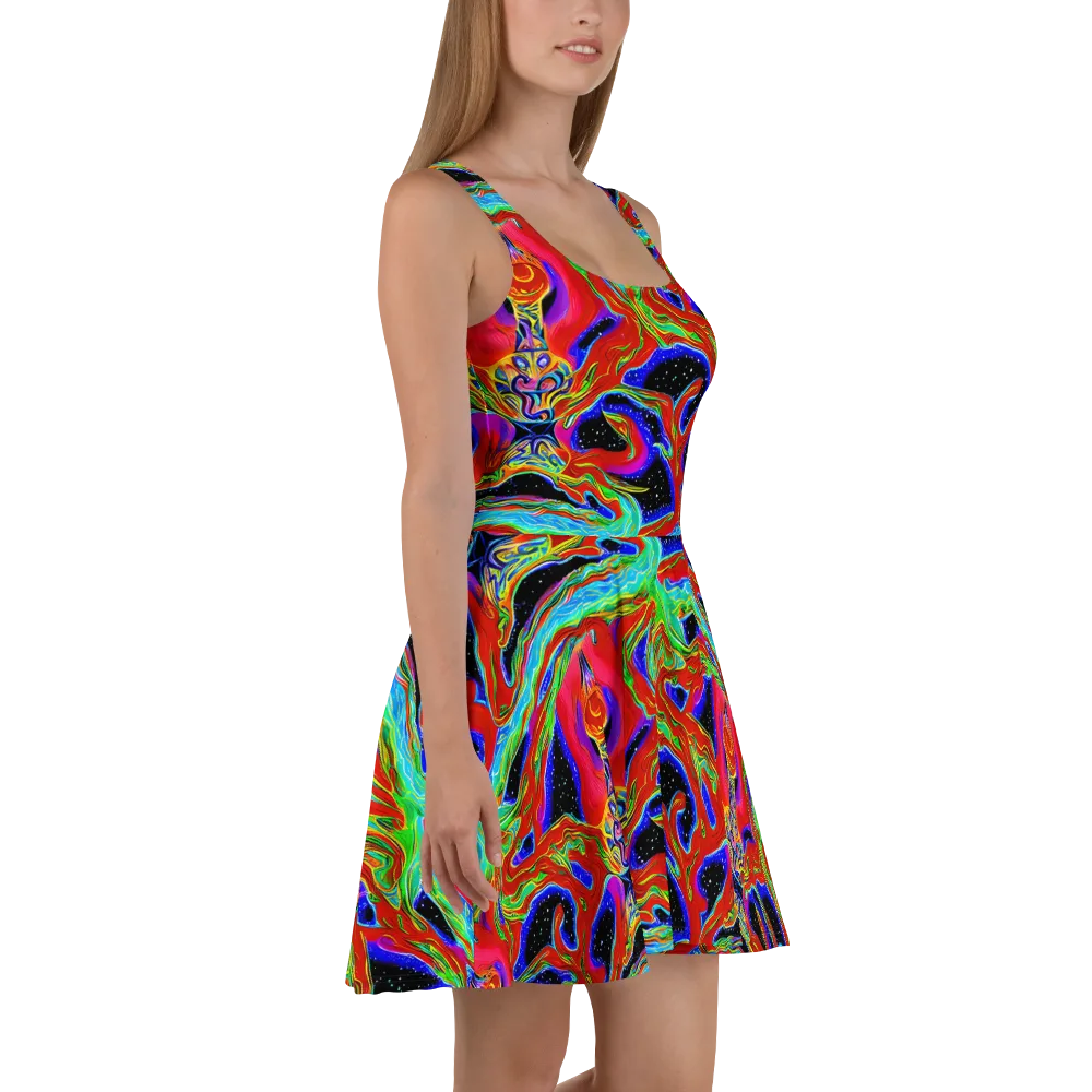 Galactic Torrent on Skater Dress — Right