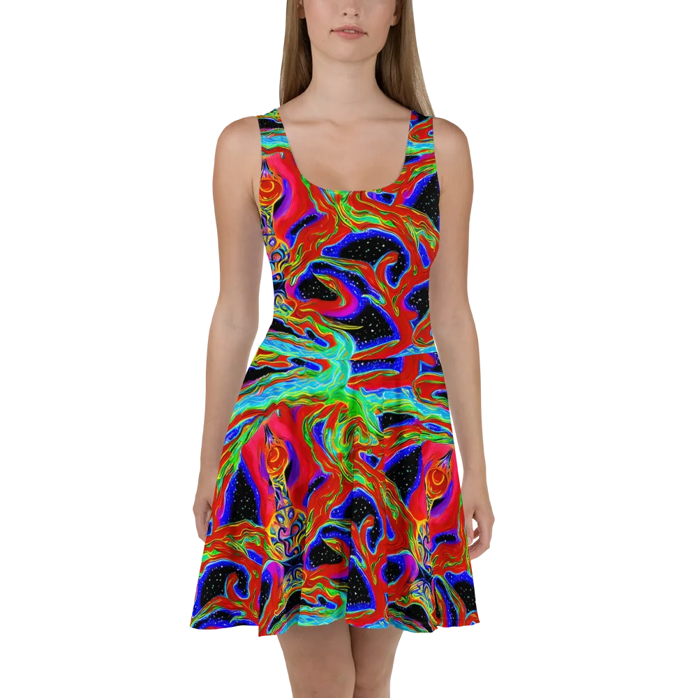 Galactic Torrent on Skater Dress — Front
