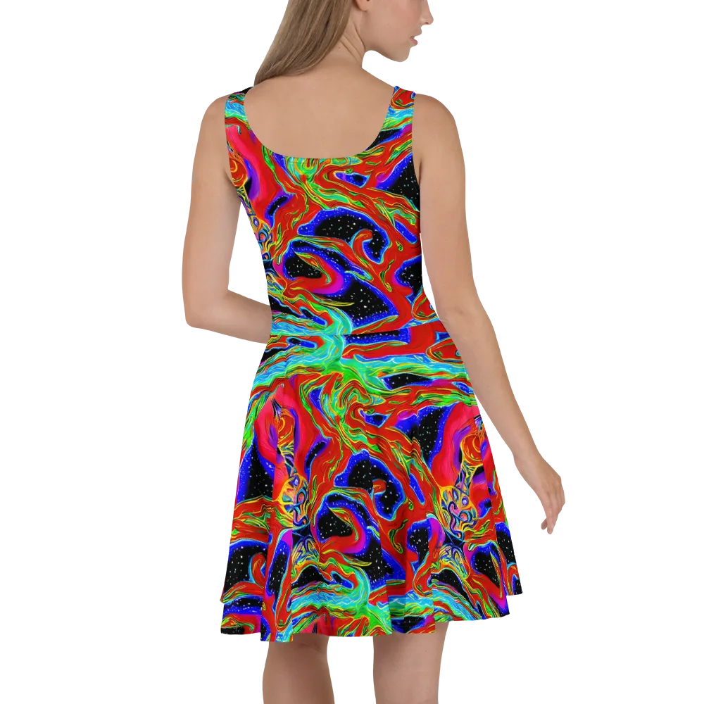 Galactic Torrent on Skater Dress — Back