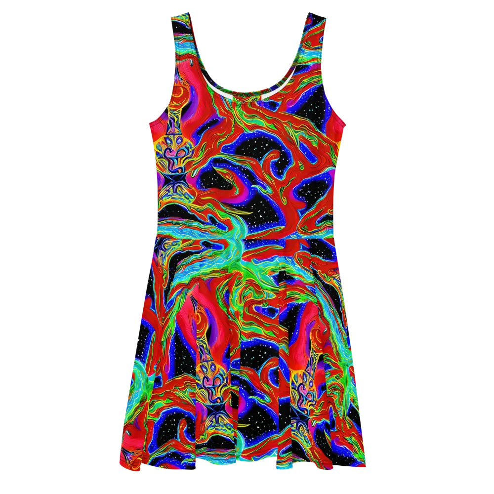 Galactic Torrent on Skater Dress — Front