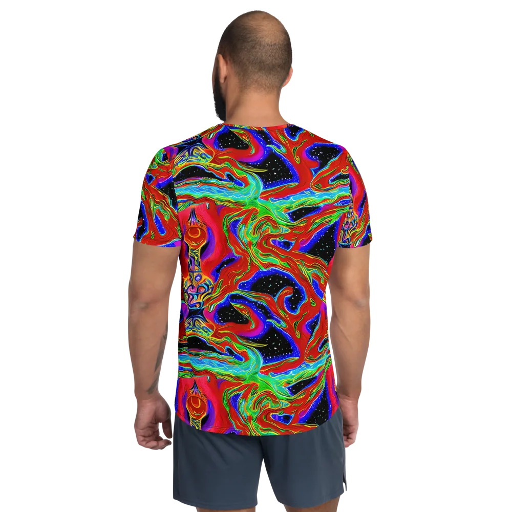 Galactic Torrent on Men's Athletic T-Shirt — Back