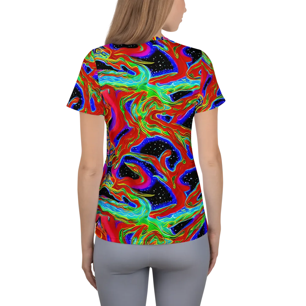 Galactic Torrent on Women's Athletic T-Shirt — Back