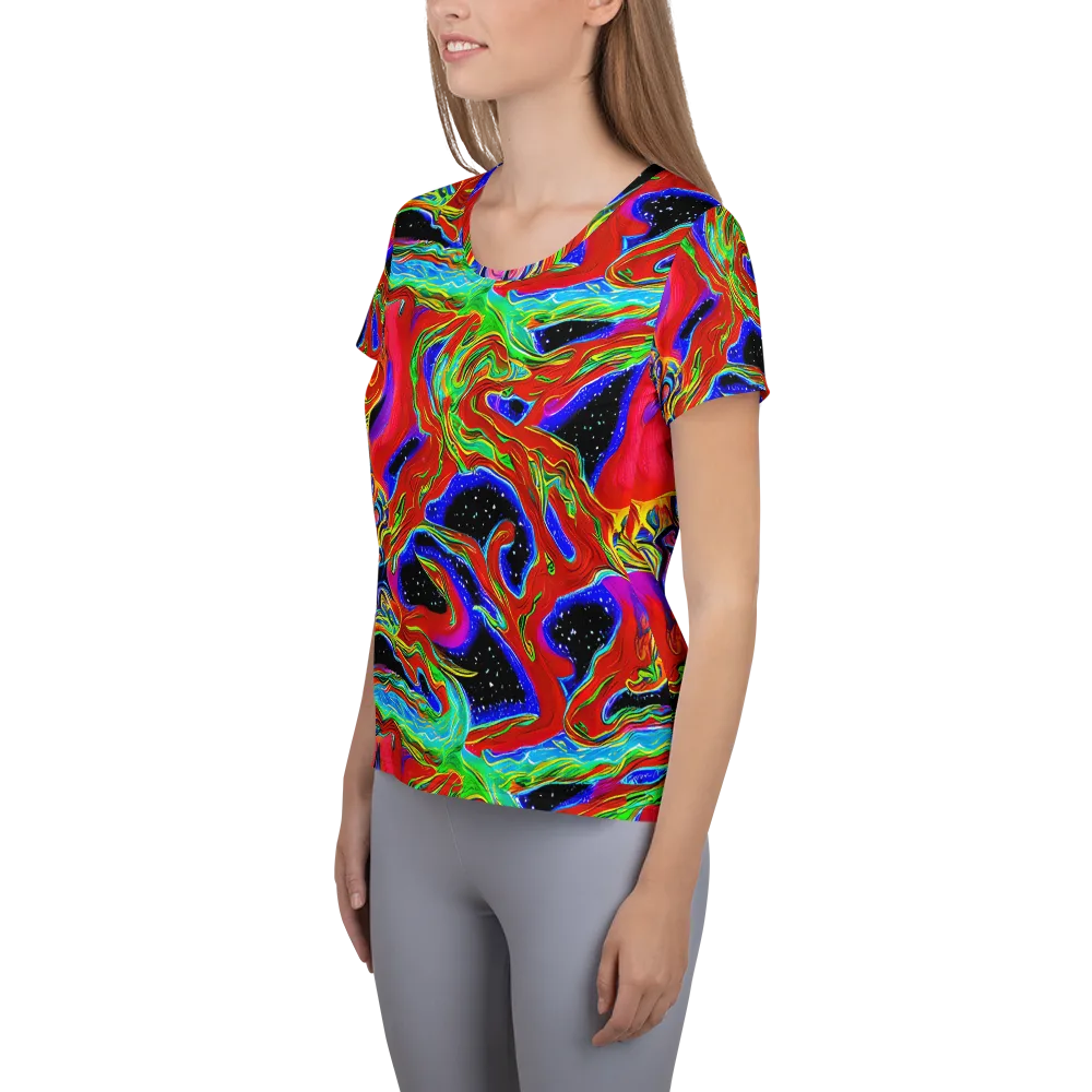 Galactic Torrent on Women's Athletic T-Shirt — Left
