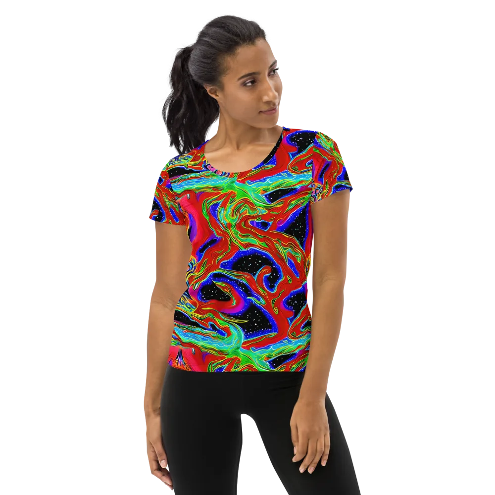 Galactic Torrent on Women's Athletic T-Shirt — Front