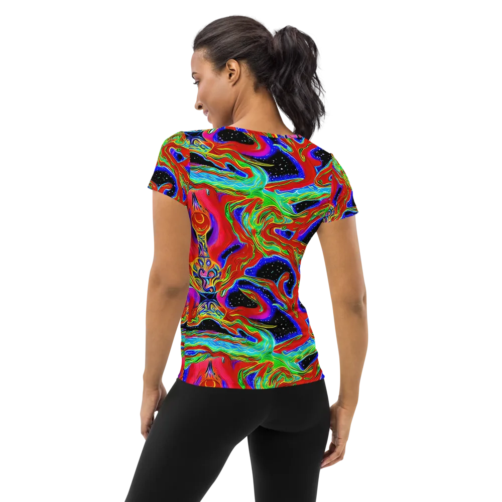 Galactic Torrent on Women's Athletic T-Shirt — Back