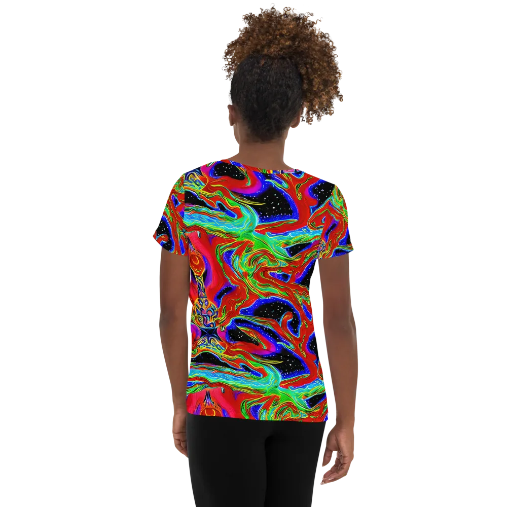 Galactic Torrent on Women's Athletic T-Shirt — Back