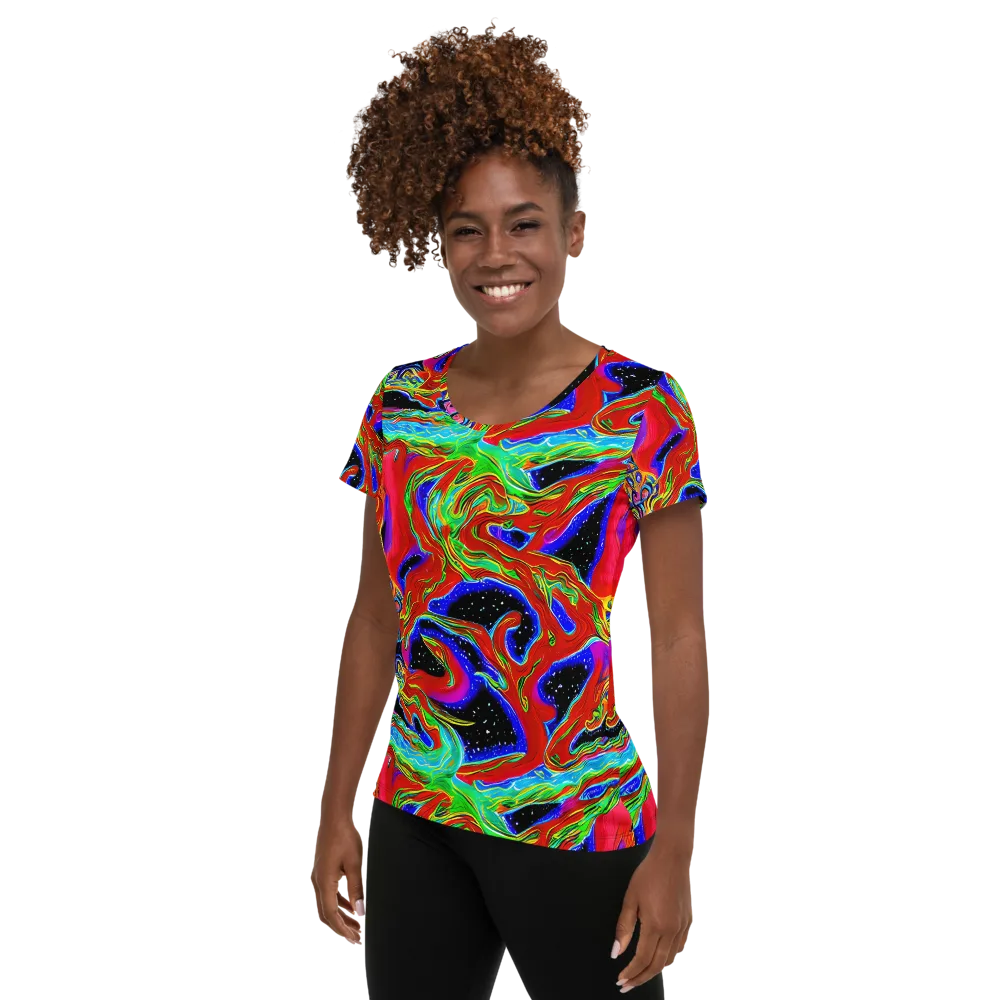 Galactic Torrent on Women's Athletic T-Shirt — Left