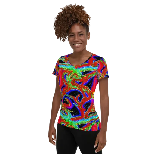 Galactic Torrent on a Women's Athletic T-Shirt