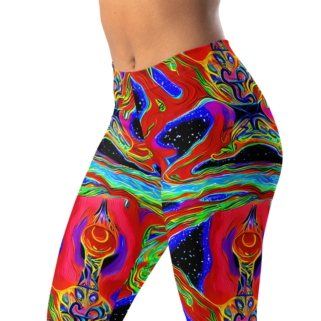 Galactic Torrent on Leggings — Left Front