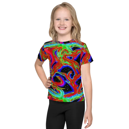 Galactic Torrent on a Kids Crew Neck T-Shirt