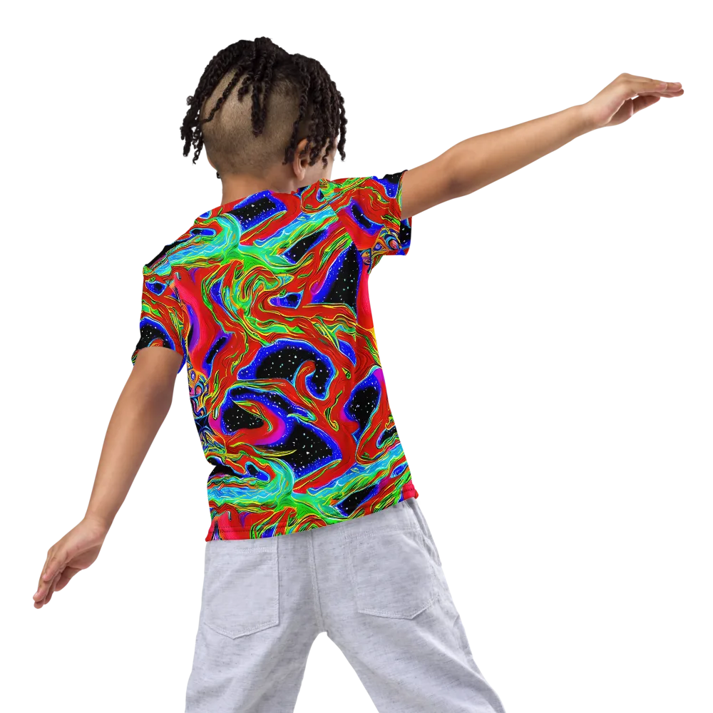 Galactic Torrent on Kids Crew Neck T-Shirt — Back