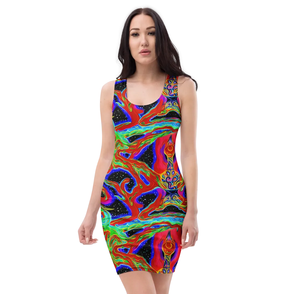 Galactic Torrent on Bodycon Dress — Front