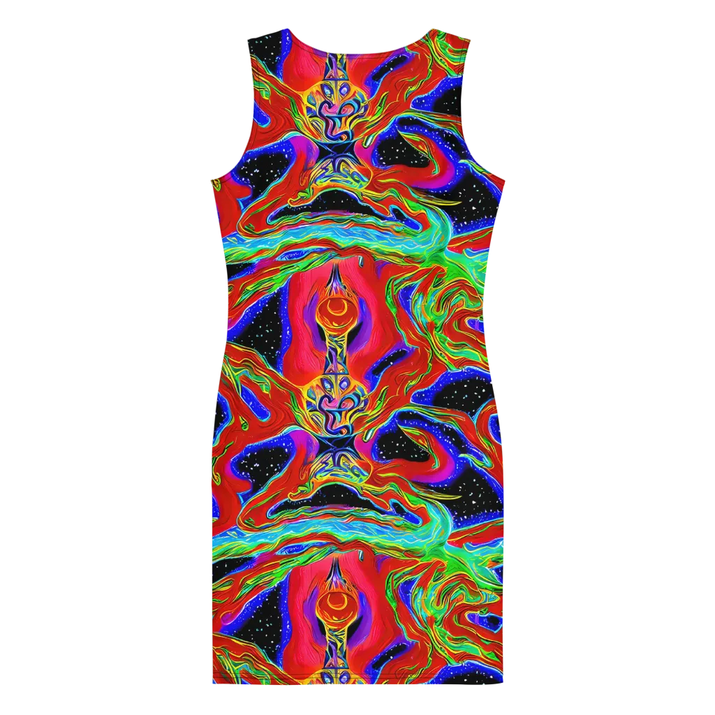Galactic Torrent on Bodycon Dress — Back