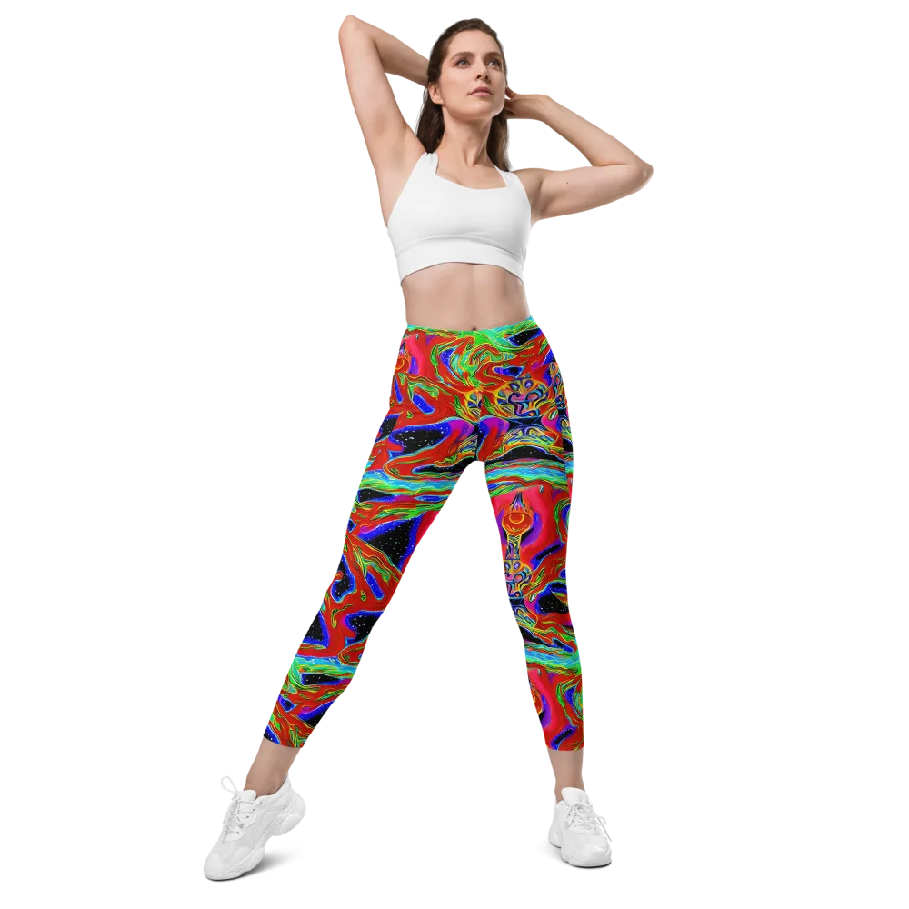 Galactic Torrent on Leggings with Pockets — Front