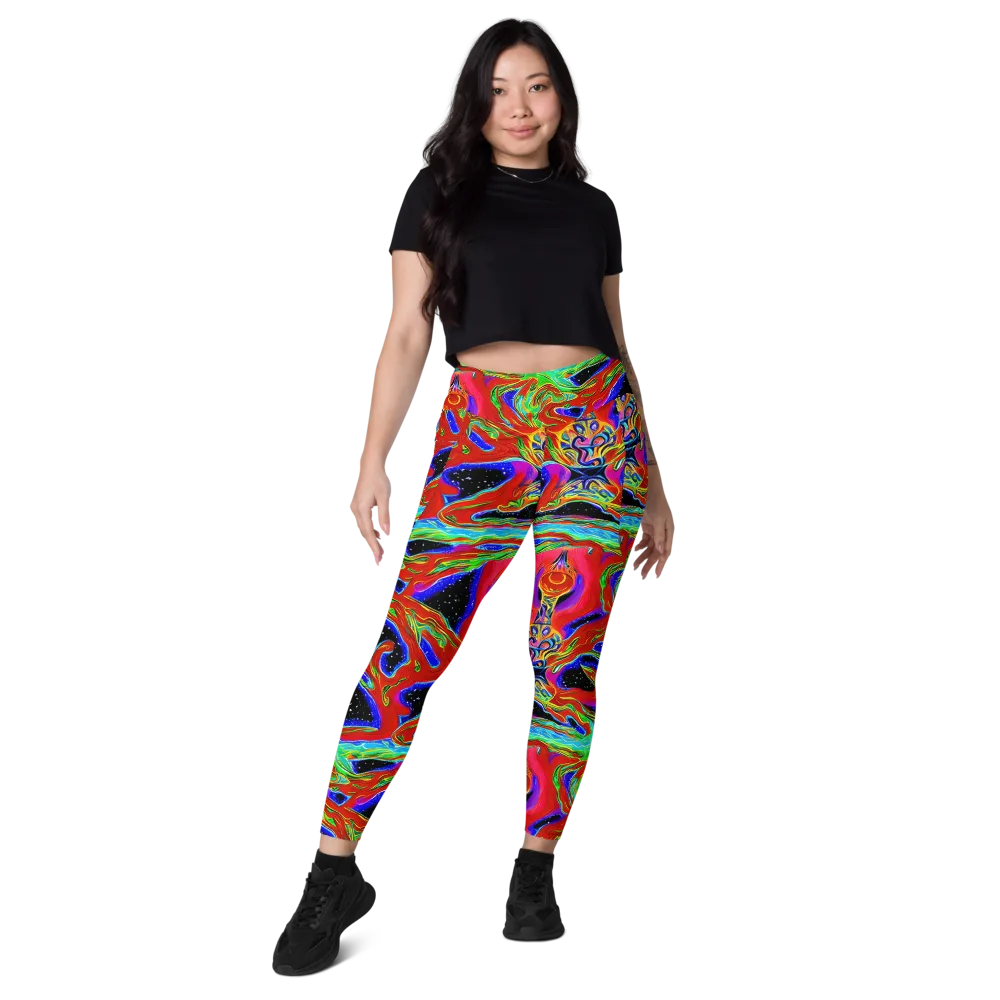 Galactic Torrent on Leggings with Pockets — Front