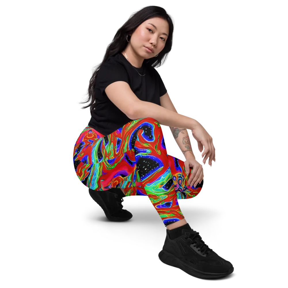 Galactic Torrent on Leggings with Pockets — Right Front