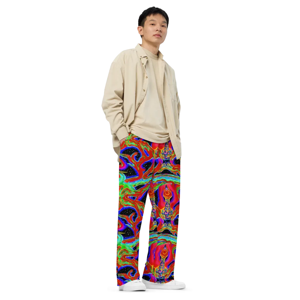 Galactic Torrent on Wide-Leg Pants — Right Front