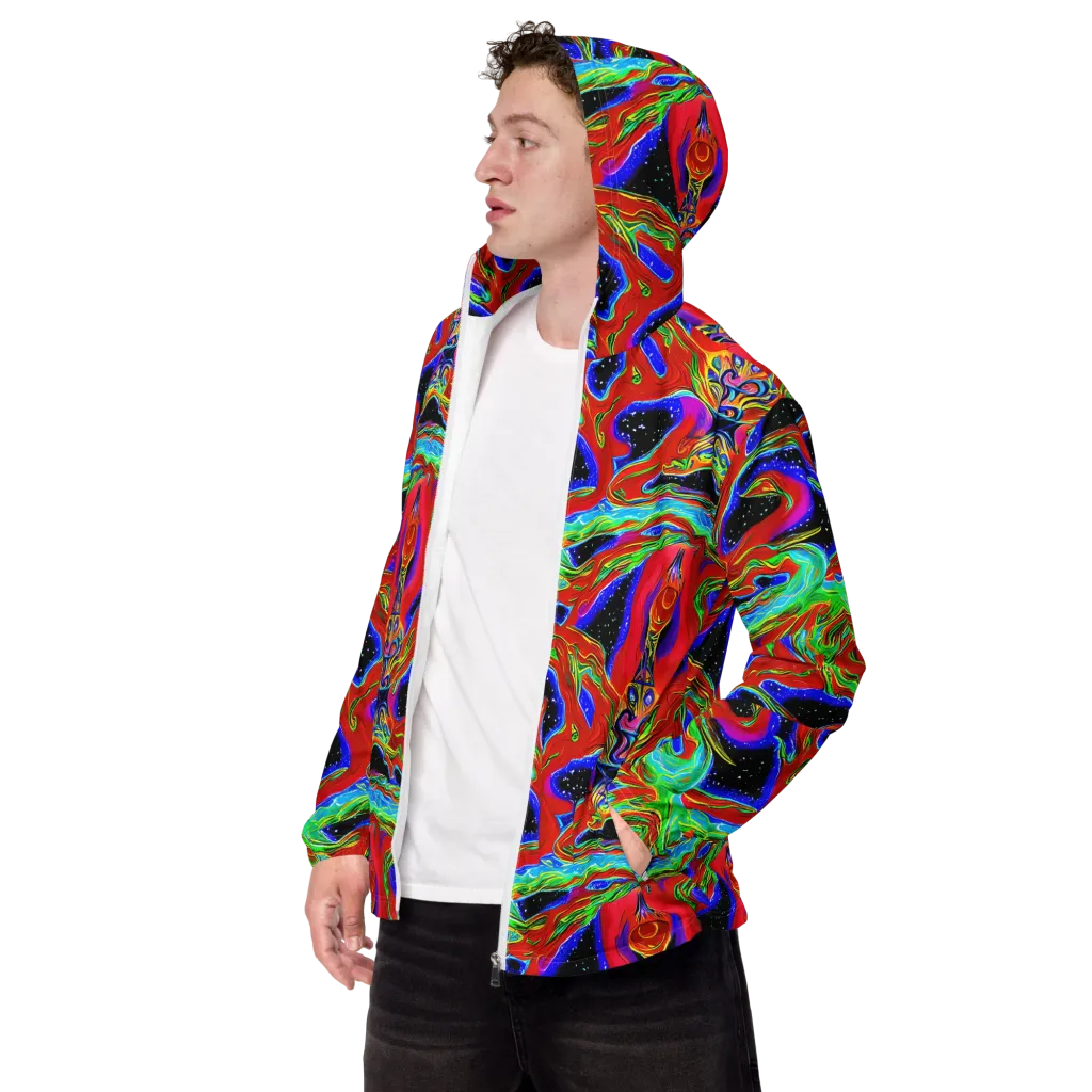 Galactic Torrent on Men's Windbreaker — Left Front