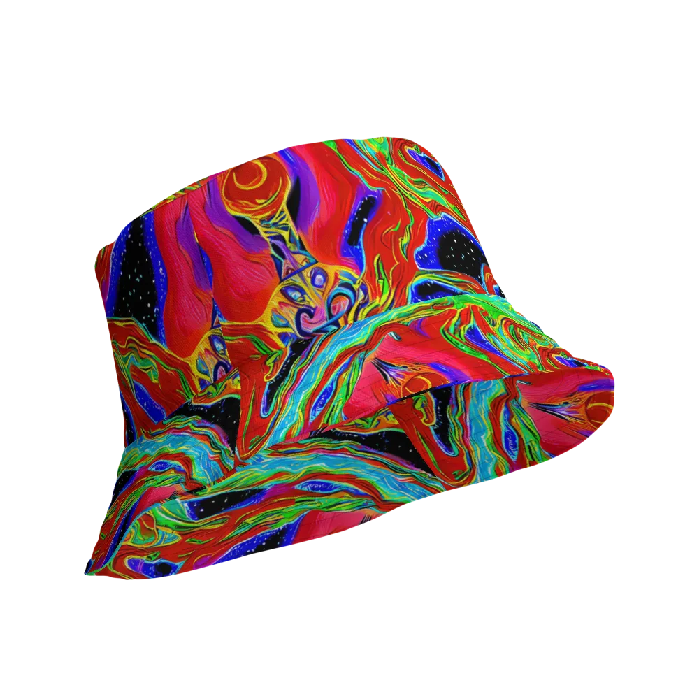 Galactic Torrent on Reversible Bucket Hat — Product details Outside