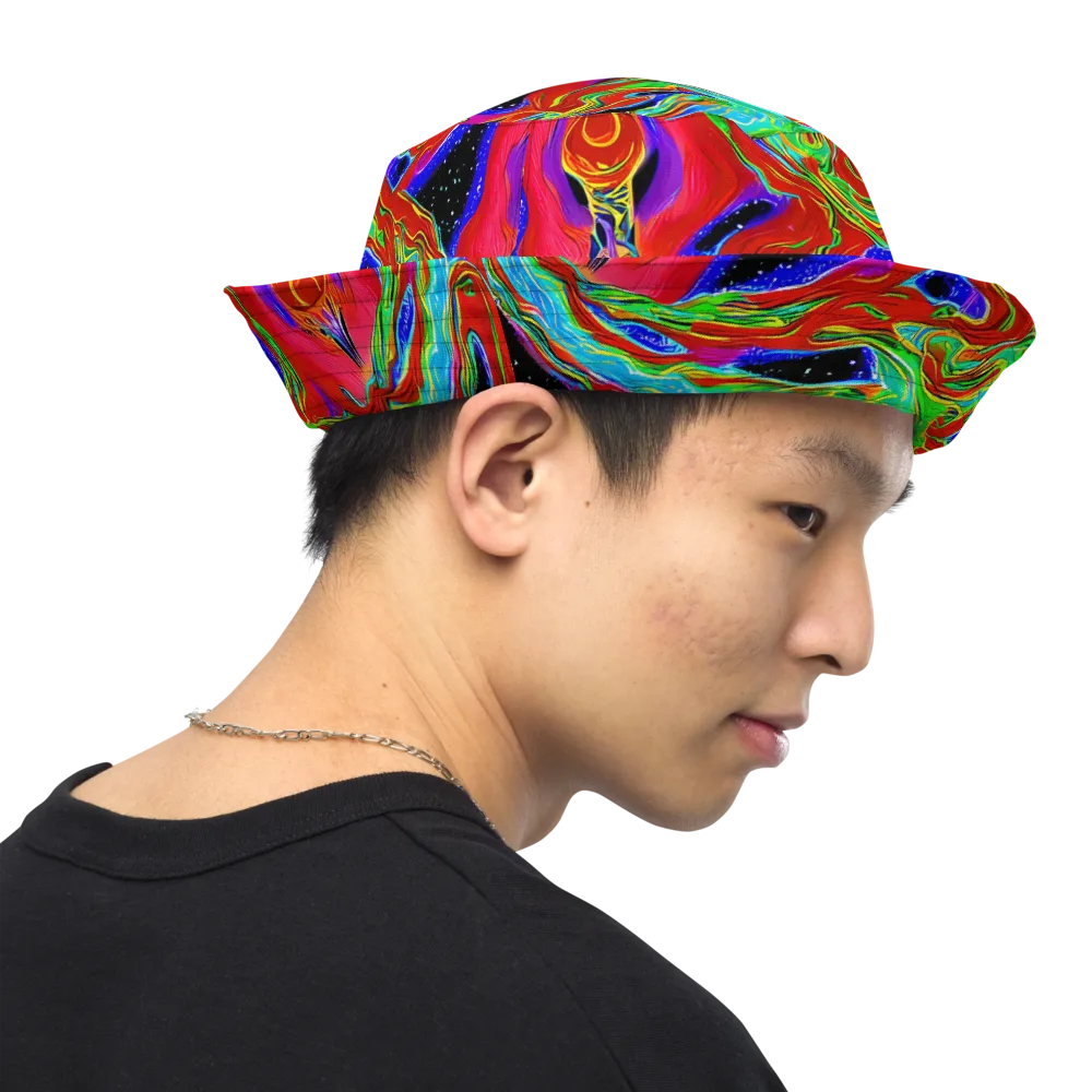 Galactic Torrent on Reversible Bucket Hat — Right Outside