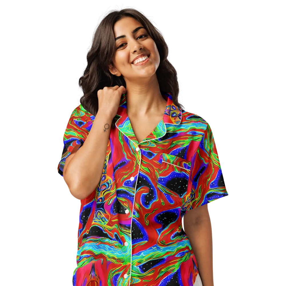 Galactic Torrent on Women's Short Sleeve Pajama Top — Front