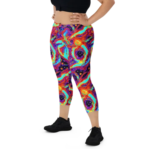 Spectrum On Fire on a Capri Leggings