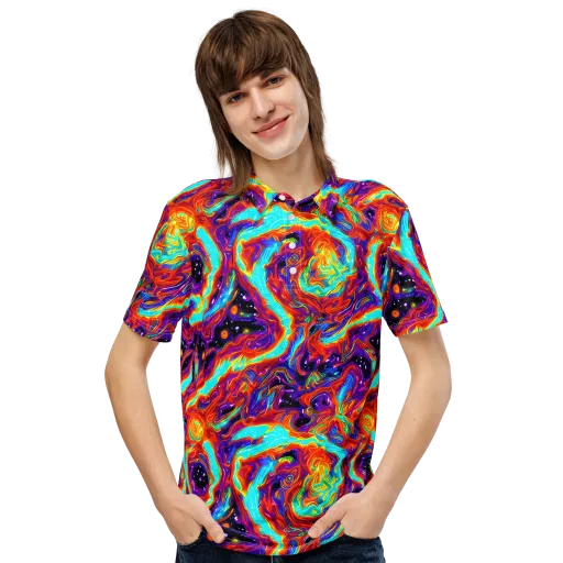 Spectrum On Fire on a Men's Slim Fit Polo Shirt