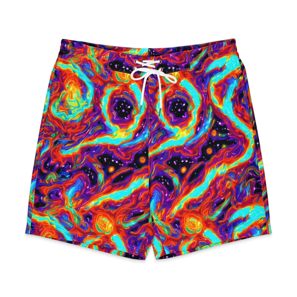 Spectrum On Fire on Men's Board Shorts — Front