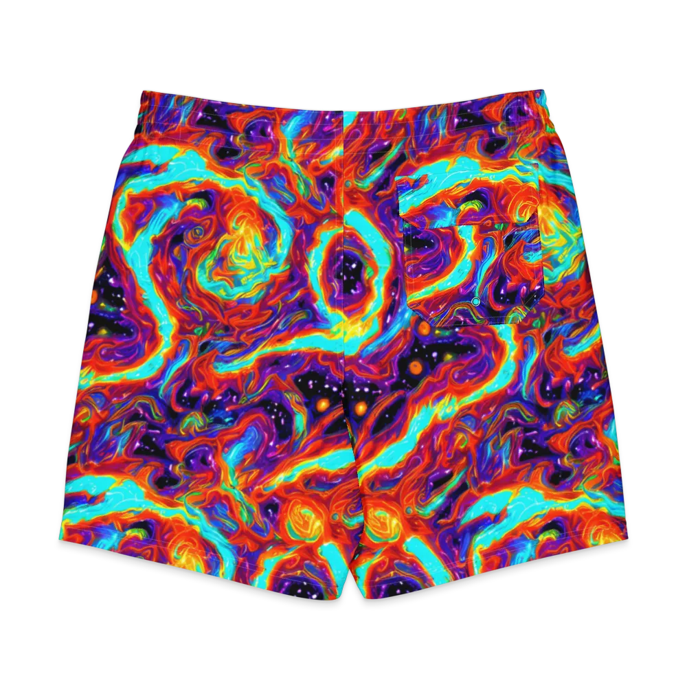 Spectrum On Fire on Men's Board Shorts — Back