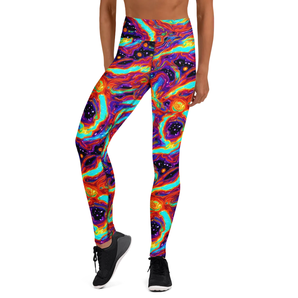 Spectrum On Fire on Yoga Leggings — Front