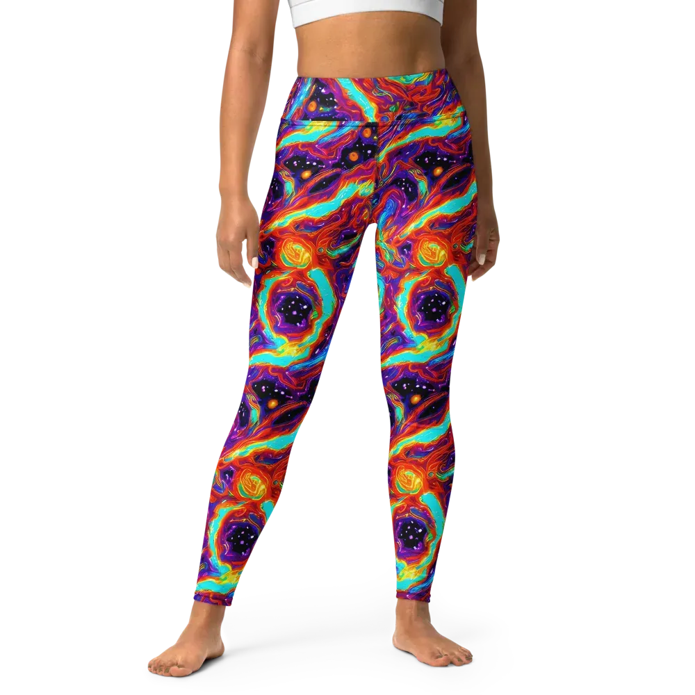 Spectrum On Fire on Yoga Leggings — Front