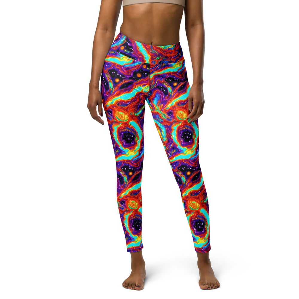 Spectrum On Fire on Yoga Leggings — Front