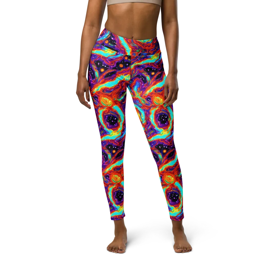 Spectrum On Fire on Yoga Leggings — Front