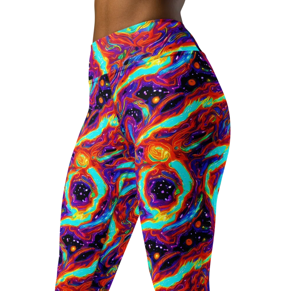 Spectrum On Fire on Yoga Leggings — Left Front