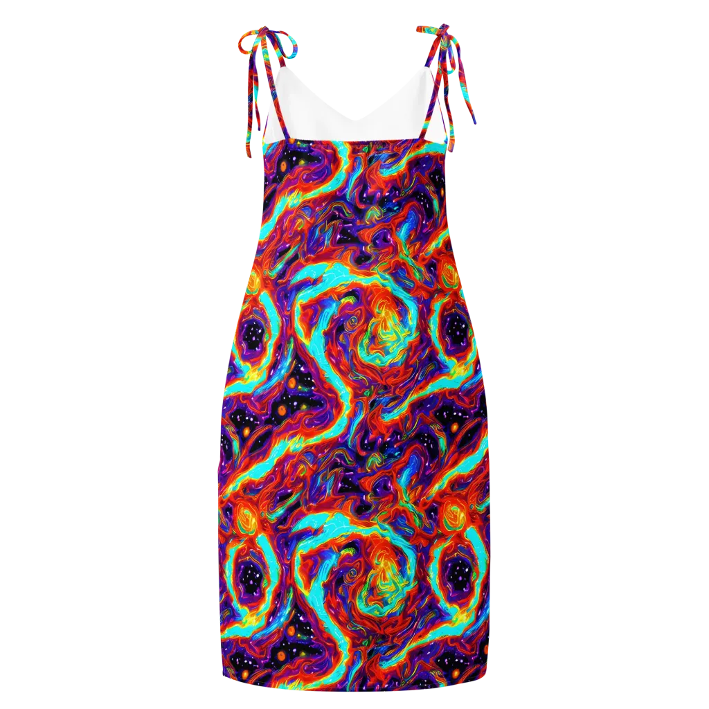Spectrum On Fire on Slip Dress — Back