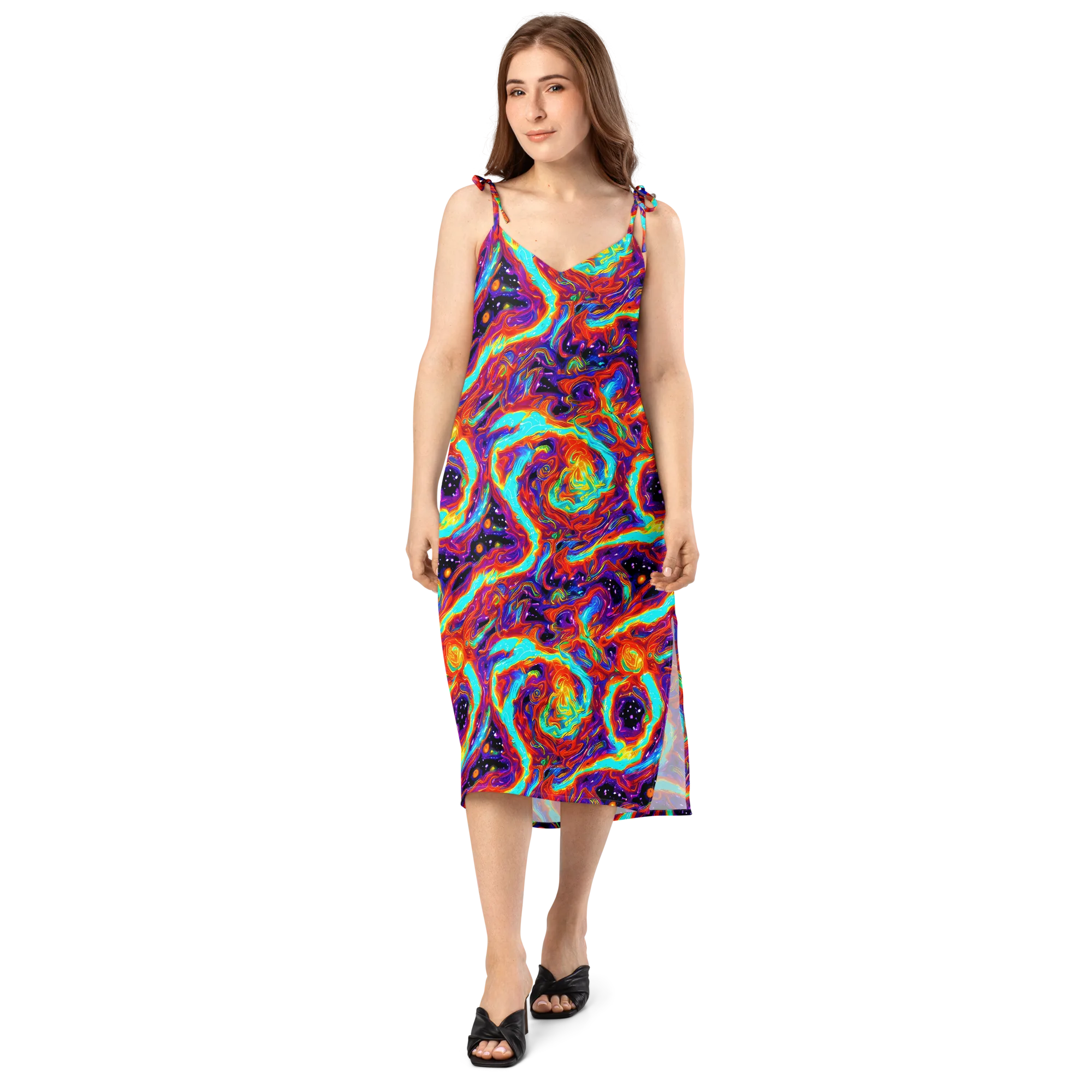 Spectrum On Fire on Slip Dress — Front