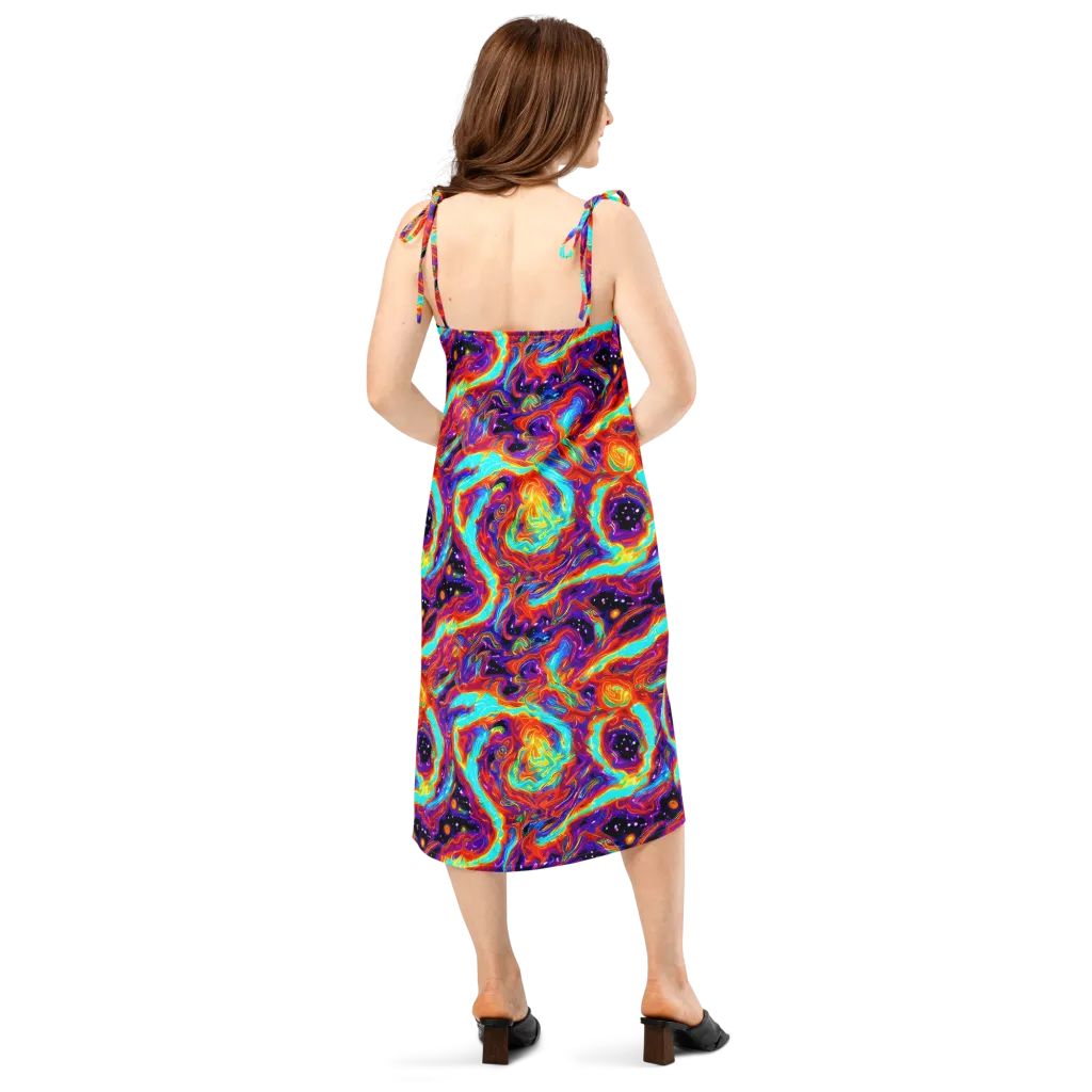 Spectrum On Fire on Slip Dress — Back
