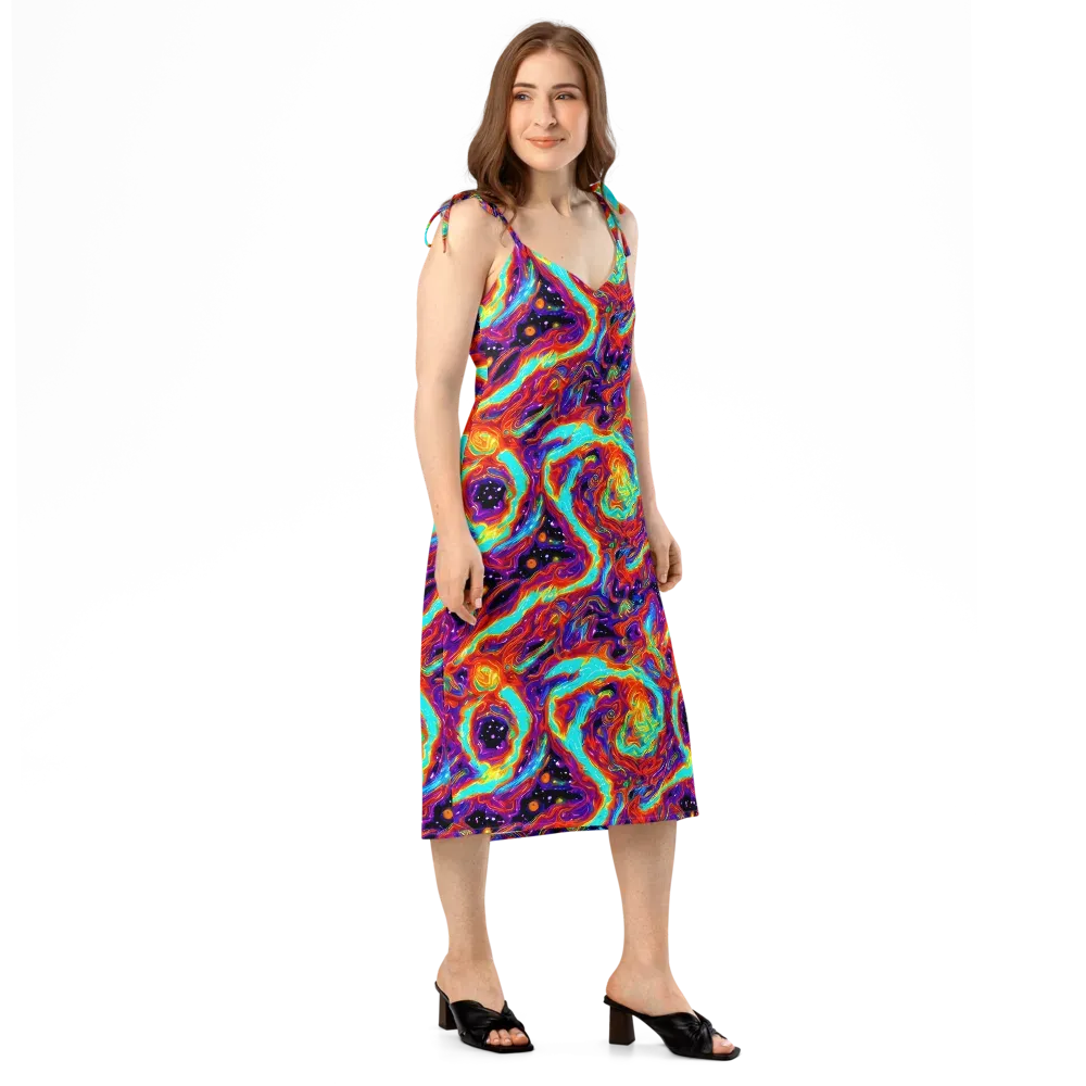 Spectrum On Fire on Slip Dress — Right Front