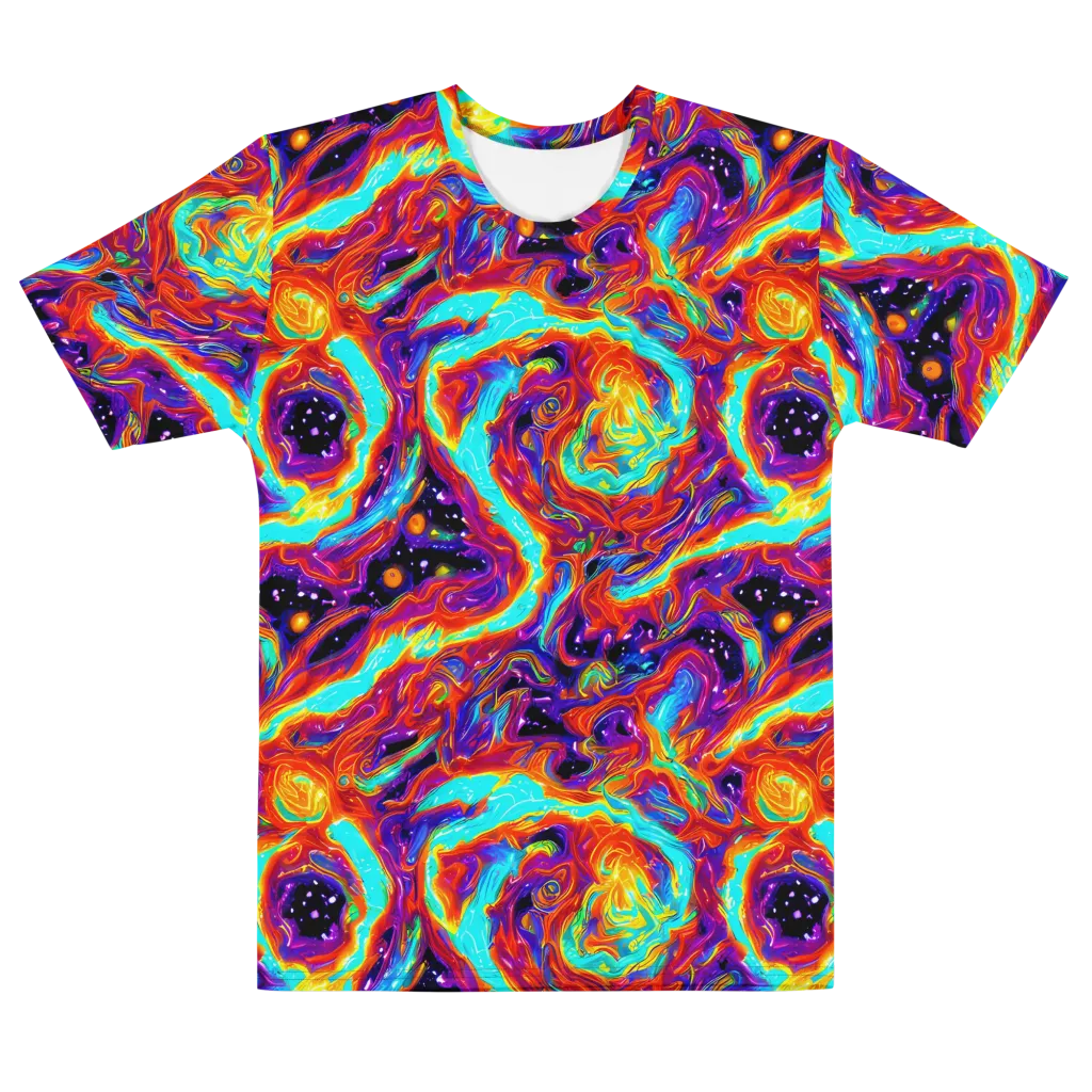 Spectrum On Fire on Men's Cotton Crew Neck T-Shirt — Front