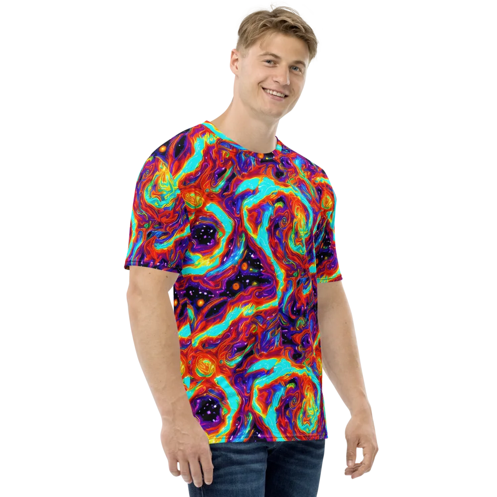 Spectrum On Fire on Men's Crew Neck T-Shirt — Right