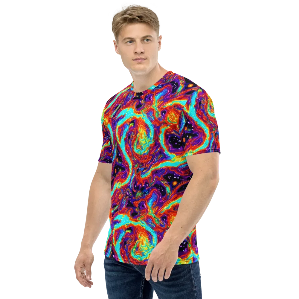 Spectrum On Fire on Men's Crew Neck T-Shirt — Left