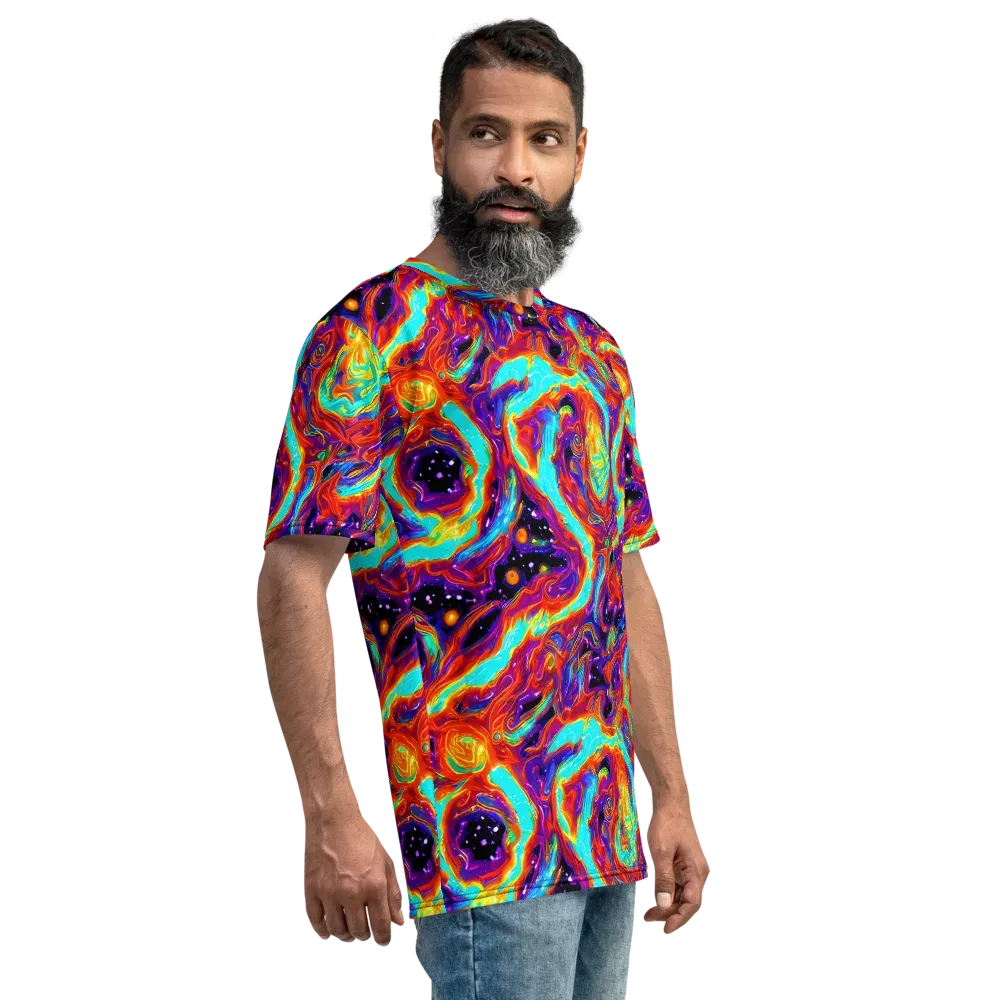 Spectrum On Fire on Men's Crew Neck T-Shirt — Right
