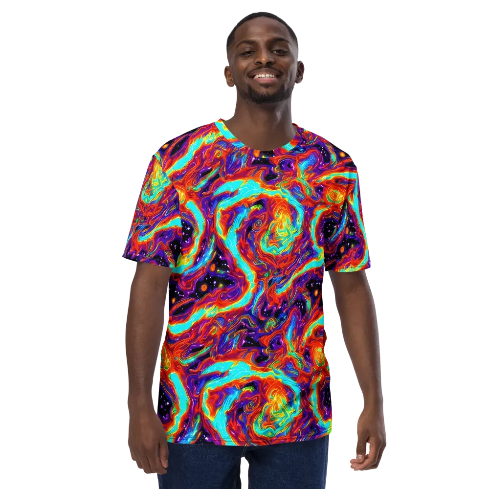 Spectrum On Fire on Men's Crew Neck T-Shirt — Front