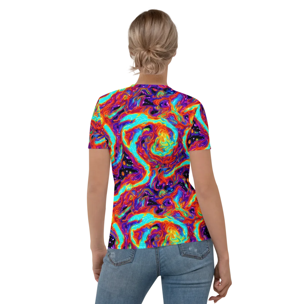Spectrum On Fire on Women's Crew Neck T-Shirt — Back