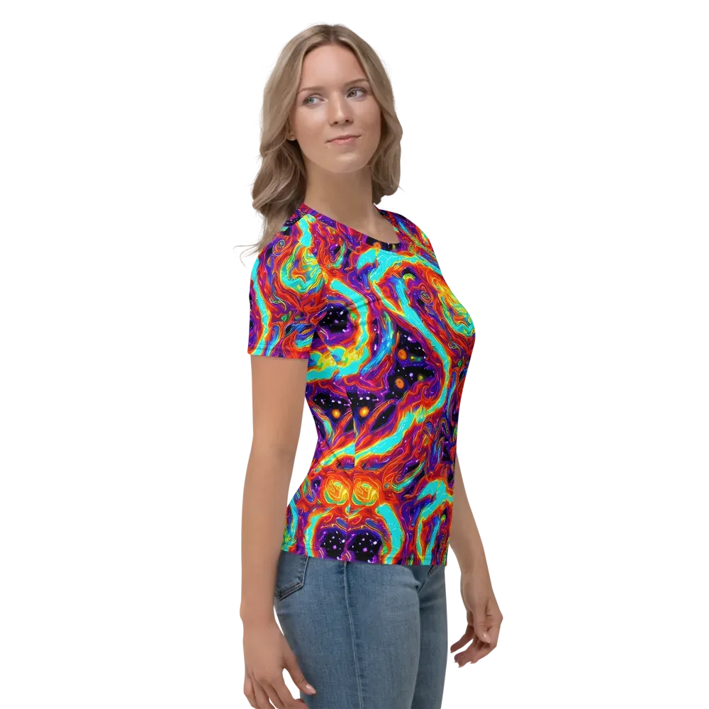 Spectrum On Fire on Women's Crew Neck T-Shirt — Right
