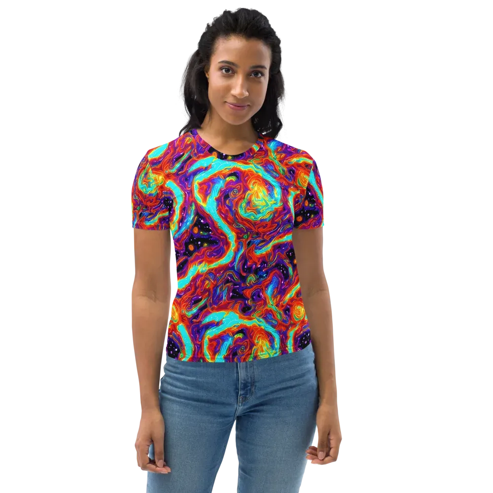 Spectrum On Fire on Women's Crew Neck T-Shirt — Front
